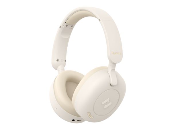 Havit - H655BT Audio series-Bluetooth headphone - Beige [B] - سماعة رأس بلوتوث - هافيت - كفالة 12 شهر