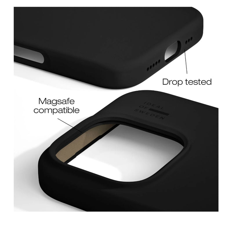 iDeal Of Sweden MagSafe Silicone Case for iPhone 16 Pro /Pro Max - Black [C] - كفر حماية عالية - ماغ سيف