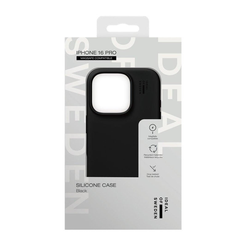 iDeal Of Sweden MagSafe Silicone Case for iPhone 16 Pro /Pro Max - Black [C] - كفر حماية عالية - ماغ سيف