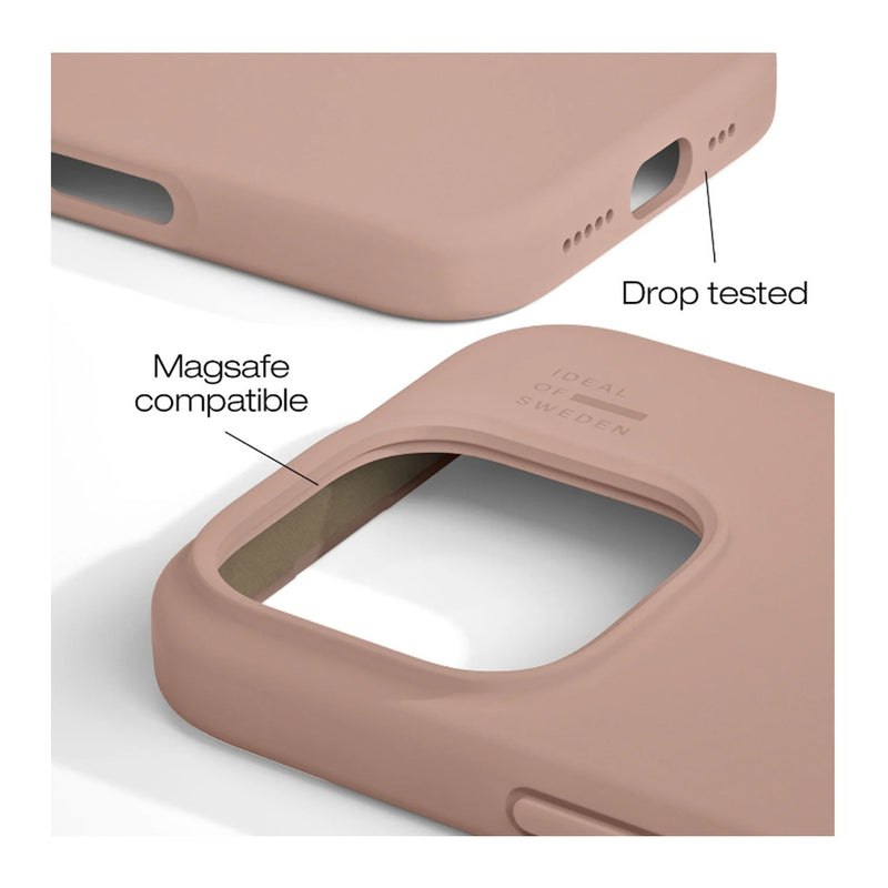 iDeal Of Sweden MagSafe Silicone Case for iPhone 16 Pro /Pro Max - Blush Pink [C] - كفر حماية عالية - ماغ سيف