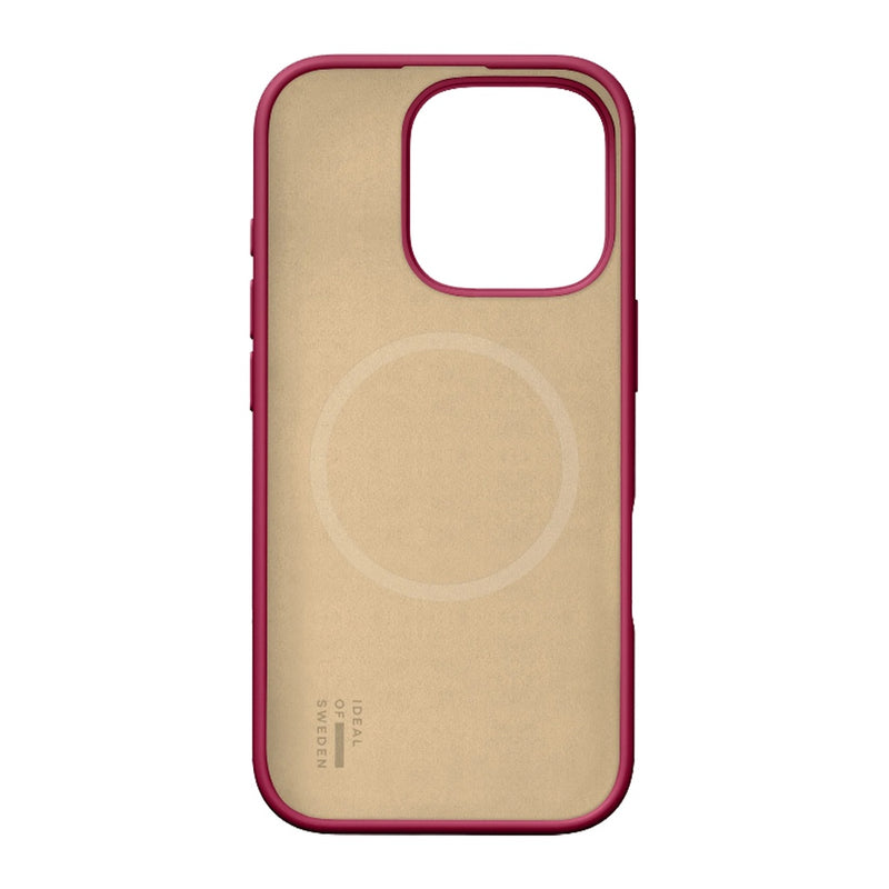 iDeal Of Sweden MagSafe Silicone Case for iPhone 16 Pro /Pro Max - Cranberry [C] - كفر حماية عالية - ماغ سيف