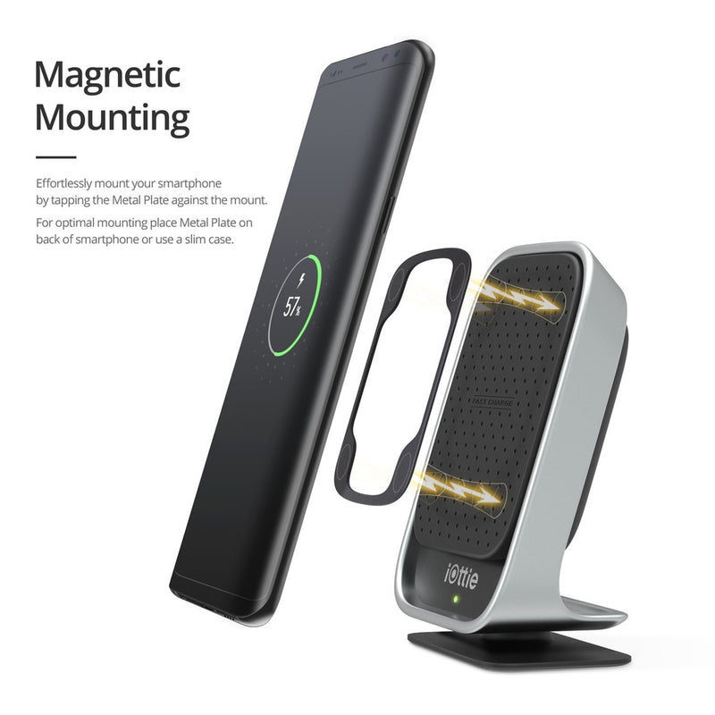 iOttie iTap Wireless Fast Charging Magnetic Mount for Smarphones [C]  ستاند سيارة - مناسب لجميع انواع الاجهزة والسيارات -شحن وايرلس مغناطيس