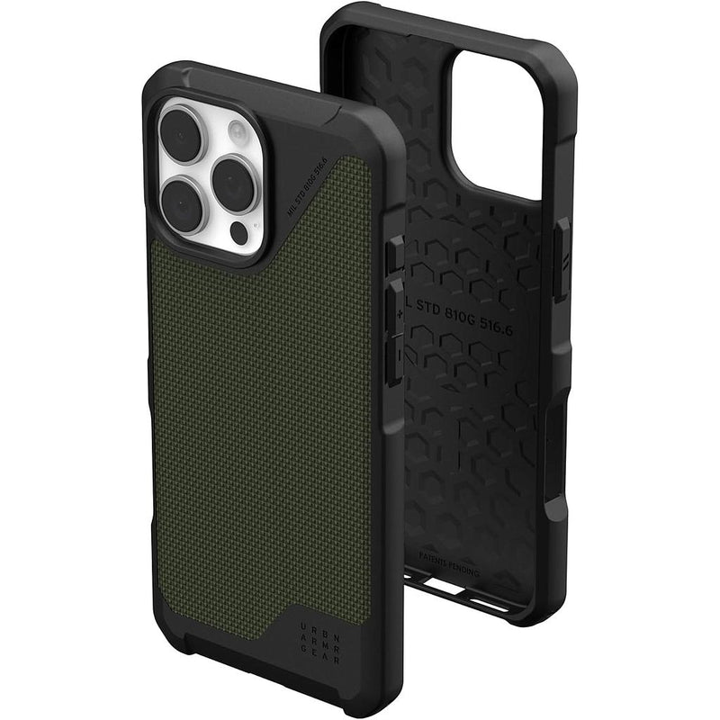 UAG Magsafe Metropolis LT Case for iPhone 16 Pro/16 Pro MAX - Kevlar Olive [V] - كفر حماية عالية - ماغ سيف