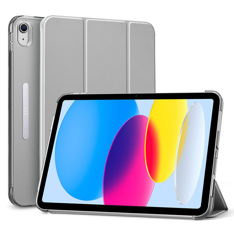 ESR iPad 10.9 2022 (10th Gen) Ascend Trifold Case - Silver Gray [V] - كفر ايباد حماية عاليه