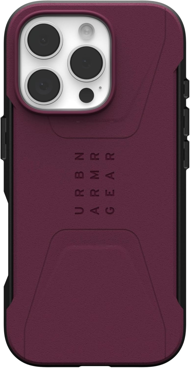 UAG iPhone 16 Pro Magsafe Civilian Case - Bordeaux [V] - كفر حماية عالية - ماغ سيف