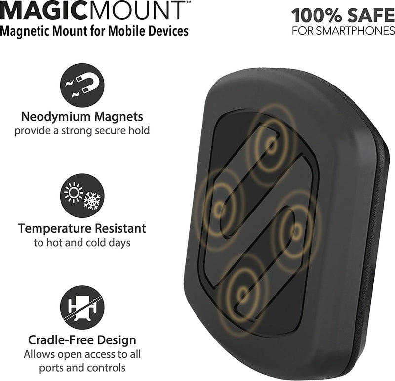 Scosche MagicMount Magnetic Suction Cup Phone Mount for Car - ستاند سيارة - مغناطيس - مرن جميع الاتجاهات - سكوشي
