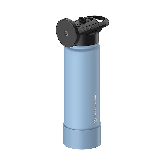 Steel Insulated Water Bottle with Magnetic Cell Phone Holder and Tripod Phone Mount Stand Compatible w/ MagSafe - Blue [V] - مطارة حافظة للحرارة - ستاند ماغ سيف - سكوشي
