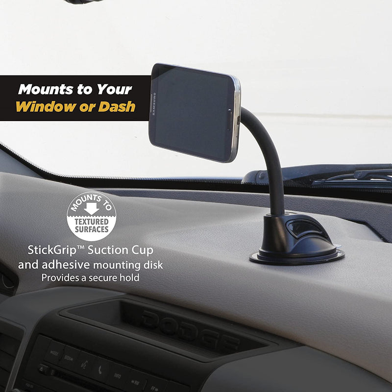 Scosche MagicMount Magnetic Suction Cup Phone Mount for Car - ستاند سيارة - مغناطيس - مرن جميع الاتجاهات - سكوشي