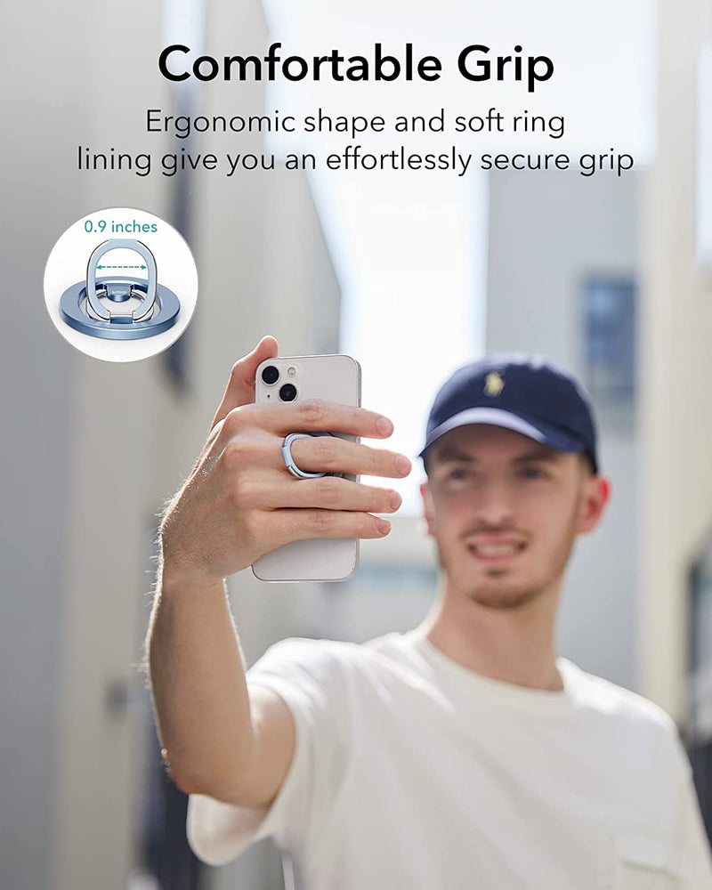 ESR HaloLock Ring Stand - Sierra Blue - مسكة خاتم - مغناطيس وستاند - خاصية الماغ سيف لاجهزة الايفون 12 و 13 و 14 و 15