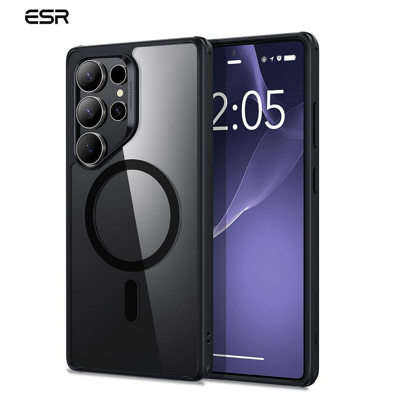 ESR Samsung S25 Ultra Classic Hybrid Magnetic Case (HaloLock) - Clear Black [V] -  S25 كفر جلاجسي  - حماية عالية - ماغ سيف - شفاف اسود - سامسونج ألتر