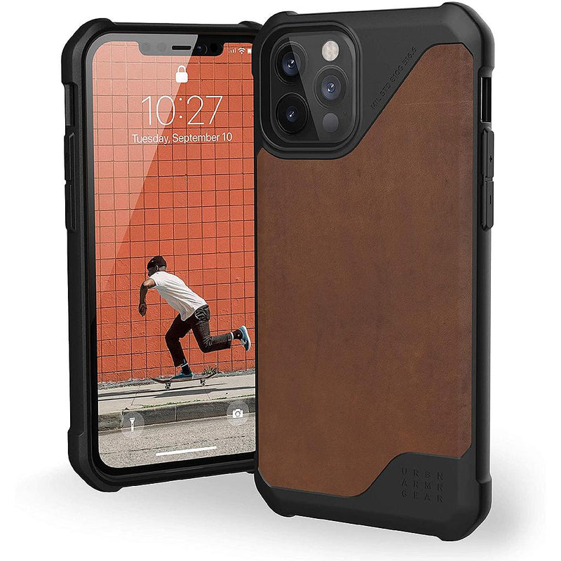 UAG iPhone Metropolis LT LTHR ARMR Case Brown Leather [V] - كفر حماية عالية - يو اي جي