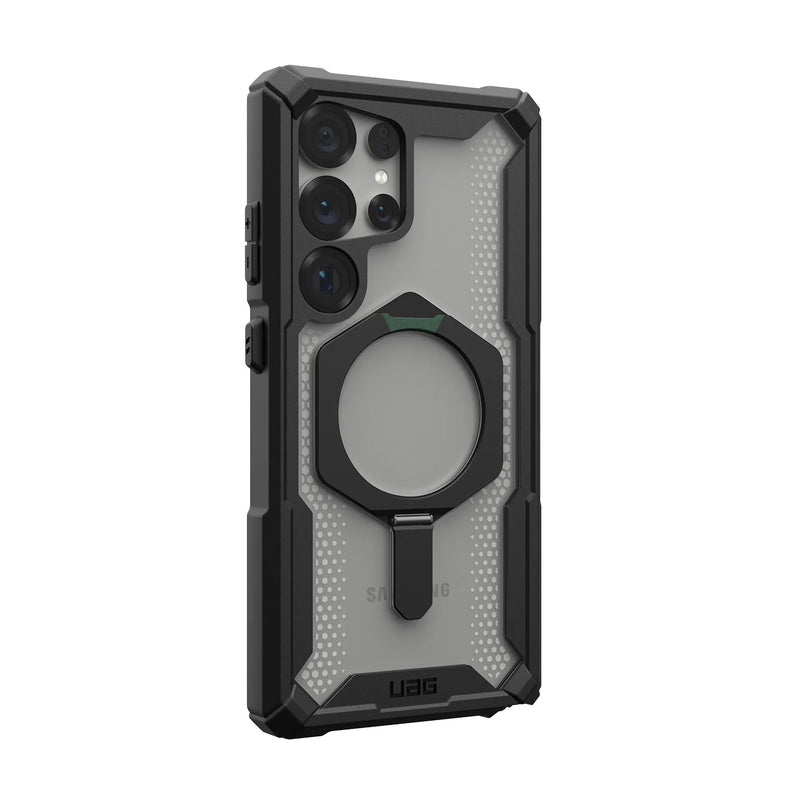 UAG Samsung Galaxy S25 Ultra Plasma XTE Magsafe Case - Black/Clear [V] -  S25 كفر جلاجسي  - حماية عالية - ماغ سيف - مسكه + ستاند - سامسونج ألتر