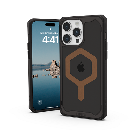 UAG Plyo Magsafe Case for iPhone 15 Pro/15 Pro Max - Black / Bronze [V] -  كفر حماية عالية - ماغ سيف