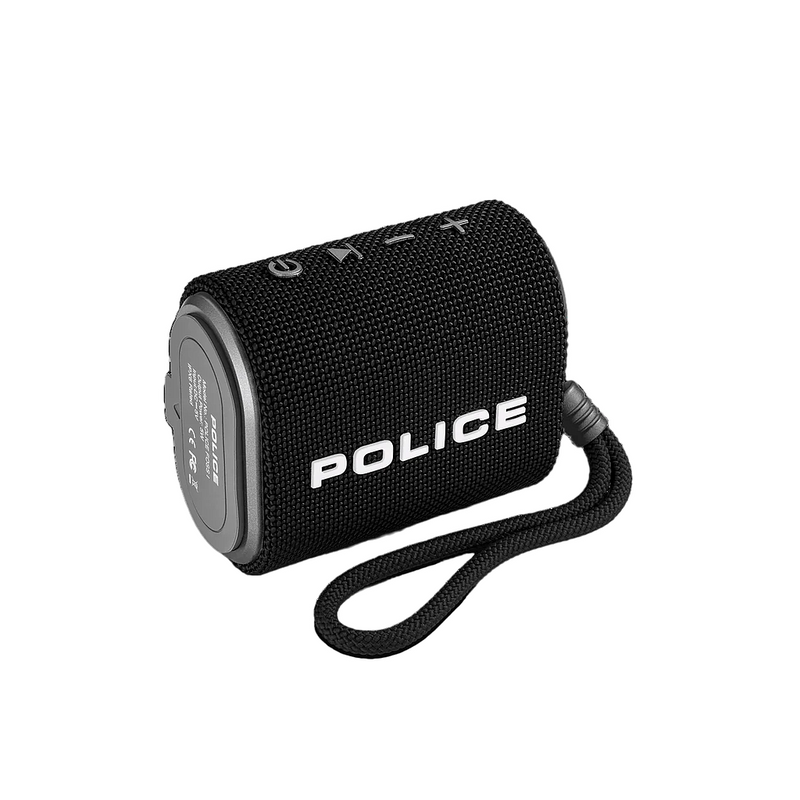 Police Mini Speakers - Black [V] - سبيكر مكبر صوت - ميني - بوليس - كفالة 12 شهر