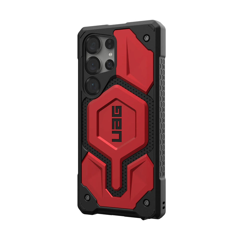 UAG Samsung Galaxy S25 Ultra Monarch Pro Case - Crimson [V] -  S25 كفر جلاجسي  - حماية عالية - ماغ سيف - سامسونج ألتر