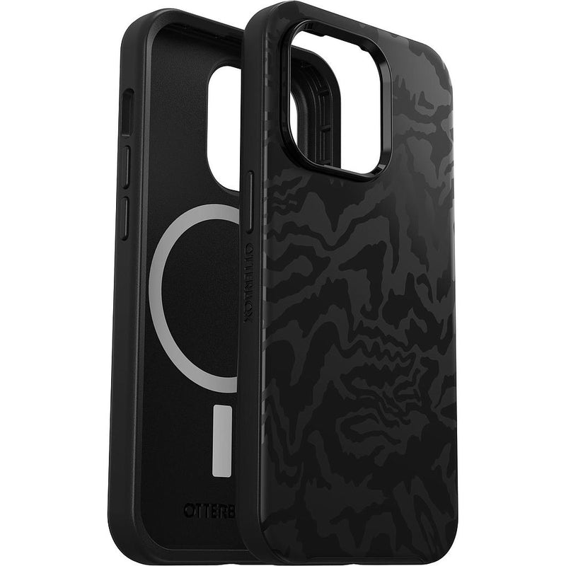 OtterBox iPhone 14 Pro Symmetry Plus MagSafe Case - Limited Edition - Black Fabric [V] - كفر حماية عالية - ماغ سيف