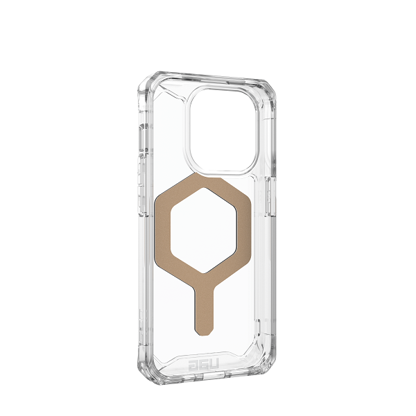 UAG iPhone 15 Pro Max Plyo Magsafe Case -Ice / Gold [V] كفر حماية عالية - ماغ سيف