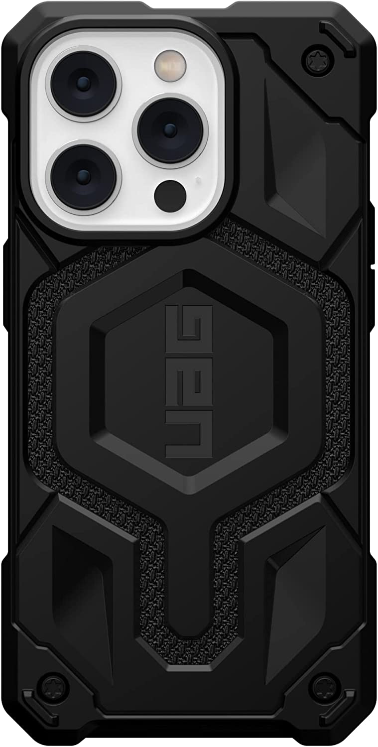 UAG iPhone 14 Pro MagSafe Monarch Pro Kevlar Case - Kevlar Black [V] - كفر ايفون - حماية عالية - مع ماق سيف