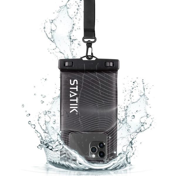 Statik MarCase Floating Waterproof Phone Pouch Case - Black - كفر ضد الماء - مناسب لجميع انواع واحجام الاجهزة