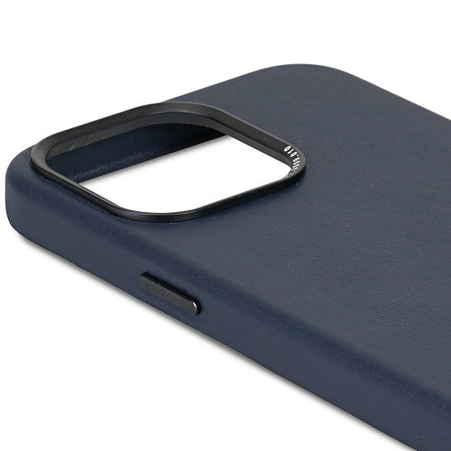 Decoded iPhone 15 Pro 15 Pro Max Leather Magsafe Case - True Navy [V] - كفر ايفون 15برو/15برو ماكس - جلد - ماغ سيف