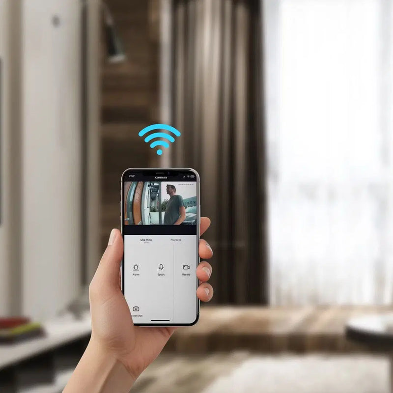 Powerology Smart Doorbell Camera - Black [O] - جرس باب لاسلكي + كاميرا - باورلوجي