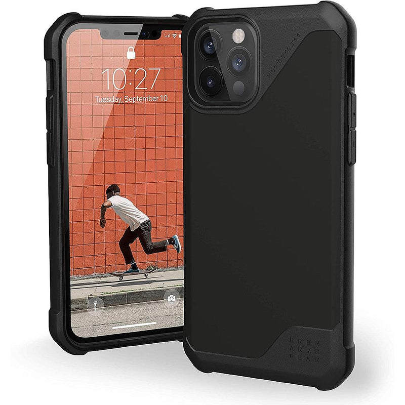 UAG iPhone 12 / iPhone 12 Metropolis LT SATN ARMR Case - Black [V] - كفر حماية عالية - يو اي جي