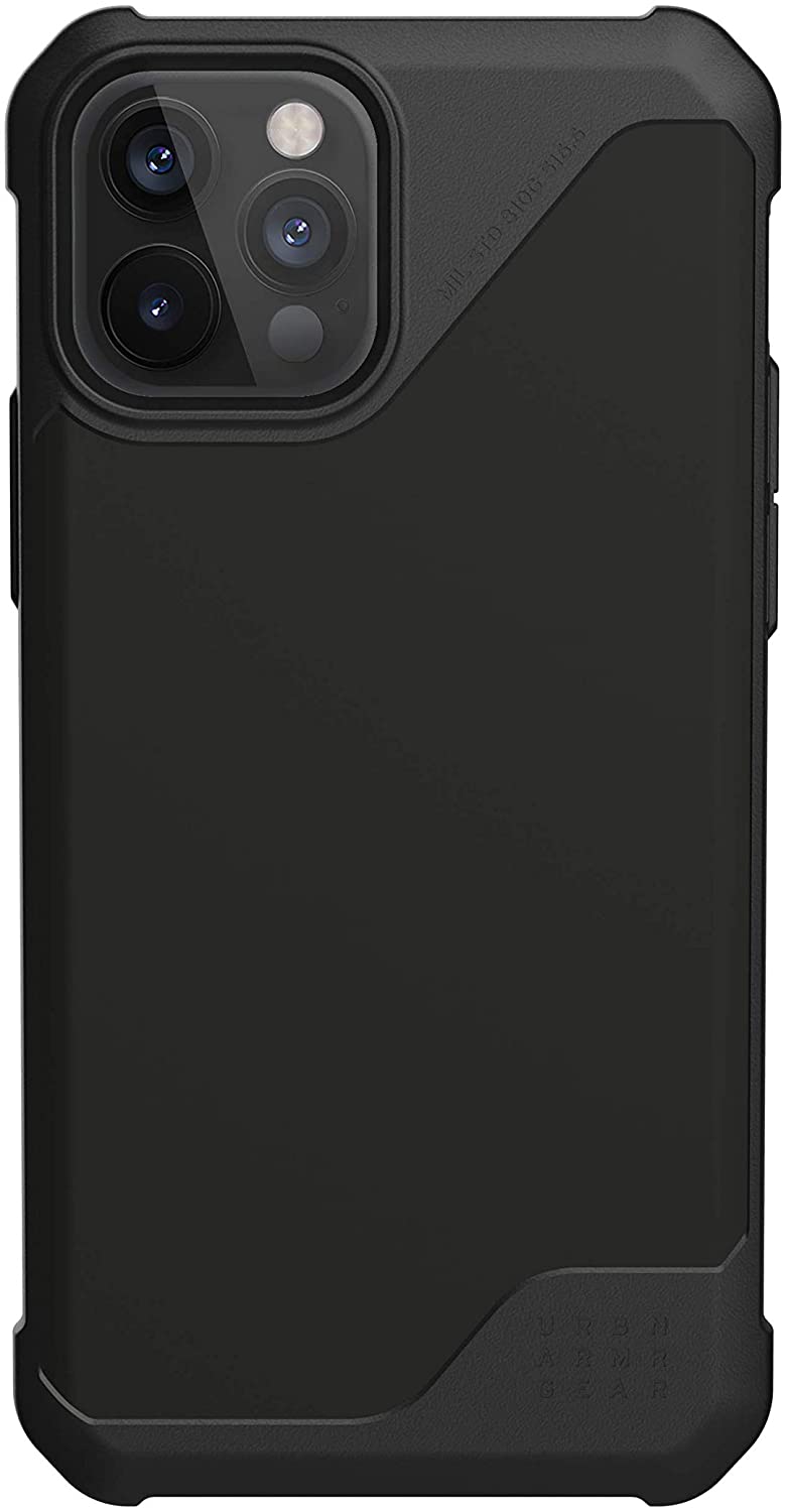 UAG iPhone 12 / iPhone 12 Metropolis LT SATN ARMR Case - Black [V] - كفر حماية عالية - يو اي جي