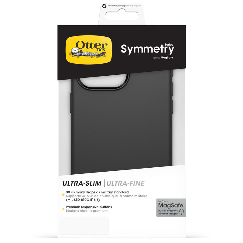 OtterBox iPhone  Max Symmetry Clear MagSafe Case 15 Pro 15 Pro Max -Black [V] كفر ايفون 15برو/15برو ماكس مع مسكه - ماغ سيف