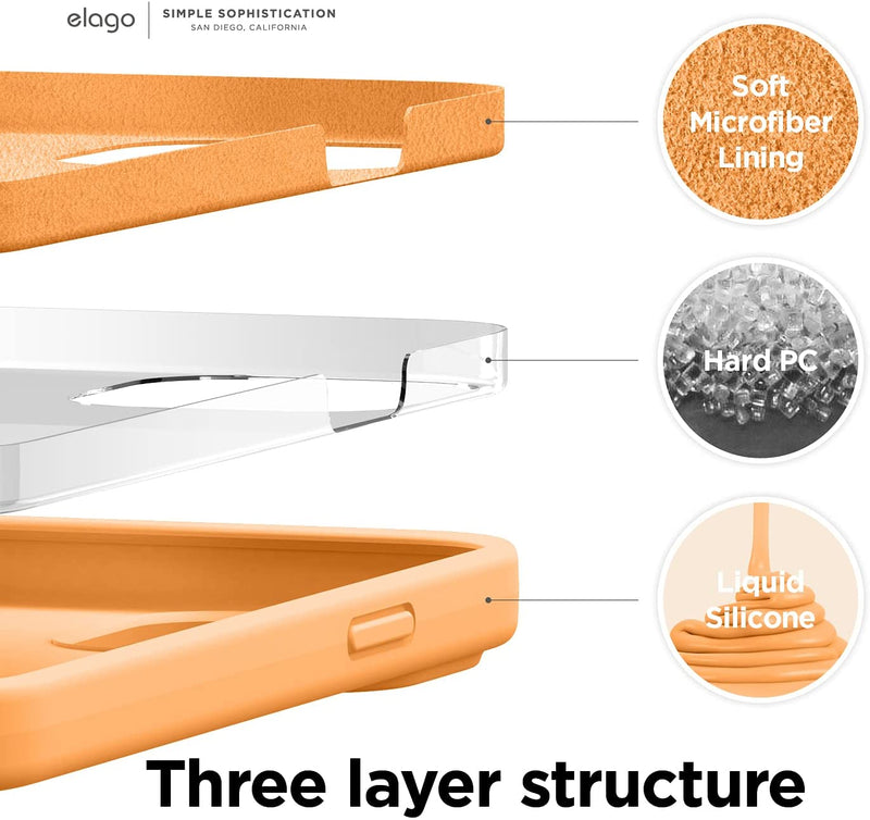 Elago iPhone Soft Silicone Case - Orange [V] - كفر حماية سيلكون - ماغ سيف