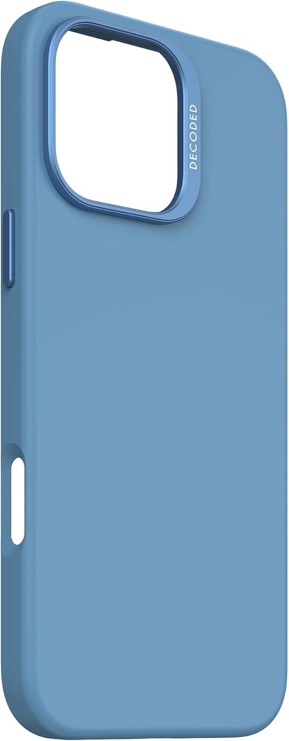 Decoded AntiMicrobial Silicone Case for iPhone 16 Pro/16 Pro MAX - Light Blue [V] - كفر حماية عالية - سيليكون - ماغ سيف