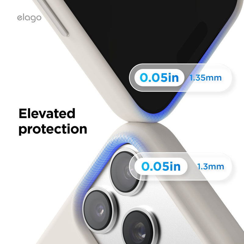 Elago iPhone 17 Pro / Pro Max Magnetic Silicone Case (Camera Control Key Included) - Stone  [V] - كفر حماية عالية - سيليكون - ايفون 17 برو / 17 بروماكس - ايلاجو - ماغ سيف