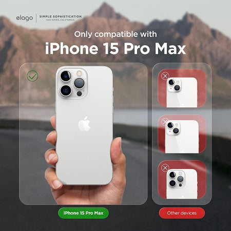 Elago iPhone 15 Pro 15 Pro Max Magsafe Glide Case - Purple / Transparent [V] كفر ايفون 15برو/15برو ماكس  مع ماجسيف