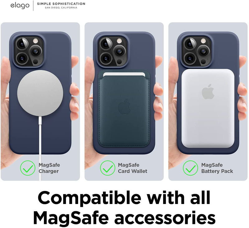 Elago iPhone 13 Pro MagSafe Soft Silicone Case - Jean Indigo [V] - كفر حماية مع  ماغ سيف