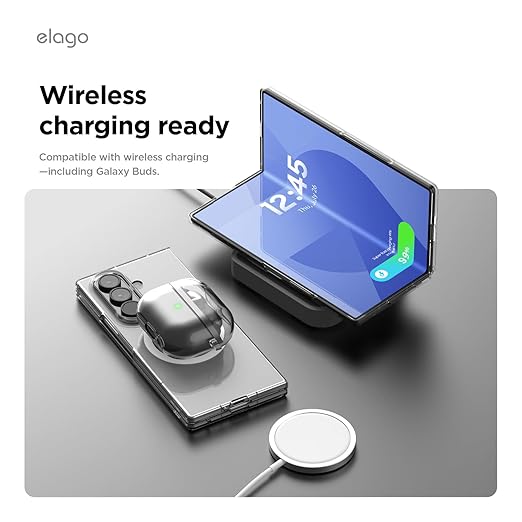 Elago Samsung Galaxy Z Fold 7 Magnetic Clear Case [V] - كفر سامسونج  - حماية عالية - ماغ سيف - شفاف (Copy)