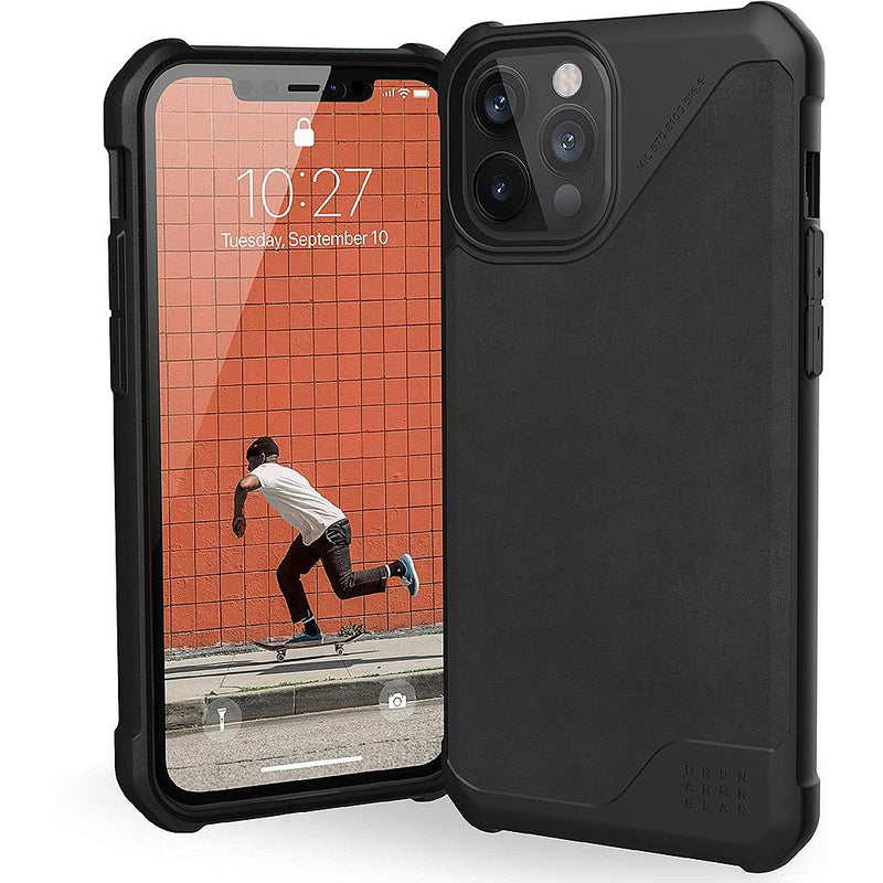 UAG iPhone Metropolis LT LTHR ARMR Case Black Leather [V] - كفر حماية عالية - يو اي جي