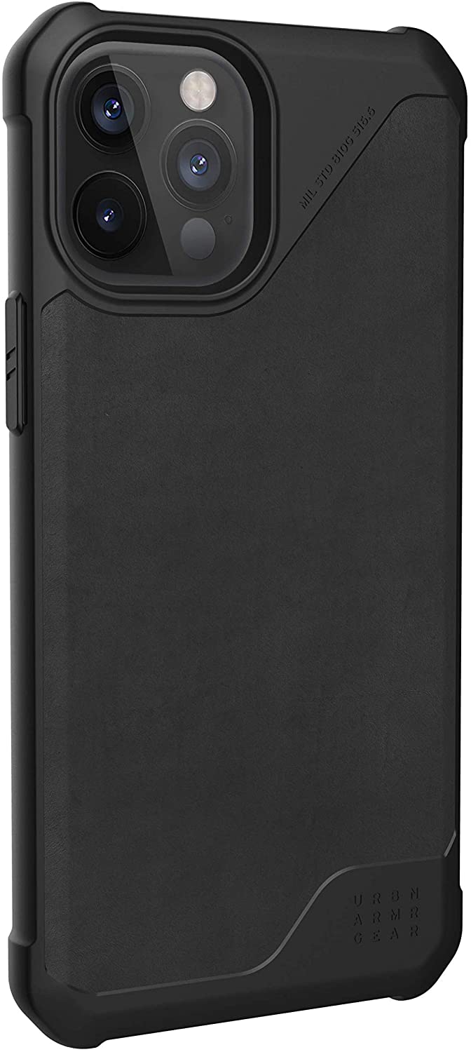 UAG iPhone Metropolis LT LTHR ARMR Case Black Leather [V] - كفر حماية عالية - يو اي جي