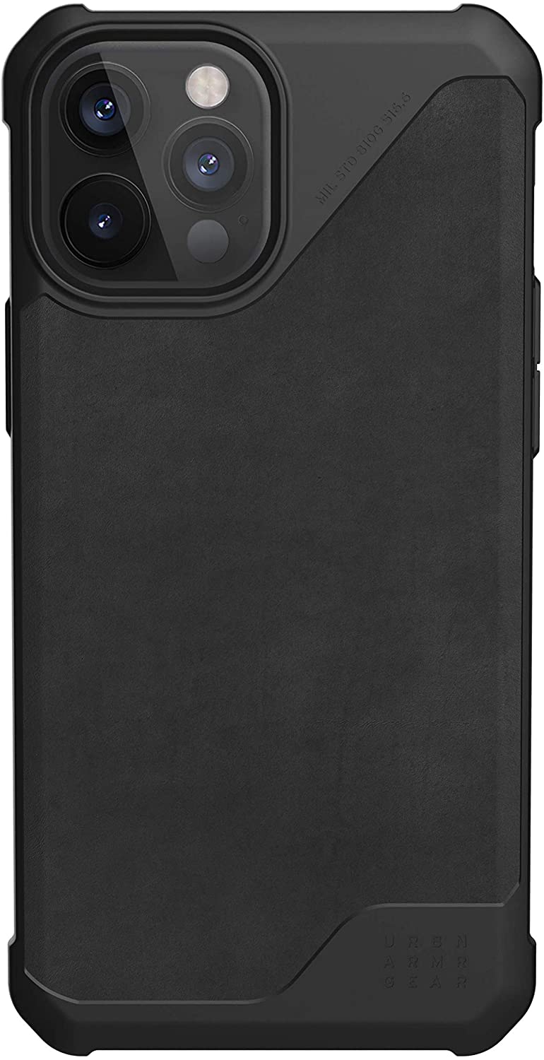 UAG iPhone Metropolis LT LTHR ARMR Case Black Leather [V] - كفر حماية عالية - يو اي جي