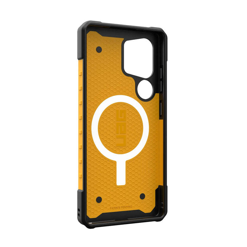 UAG Samsung Galaxy S25 Ultra Pathfinder MagSafe Case - Yellow [V] -  S25 كفر جلاجسي  - حماية عالية - ماغ سيف - سامسونج ألتر