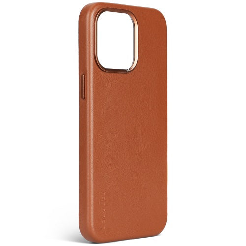 Decoded iPhone 15 Pro 15 Pro Max Leather Magsafe Case - Tan [V] - كفر ايفون 15برو/15برو ماكس - جلد - ماغ سيف