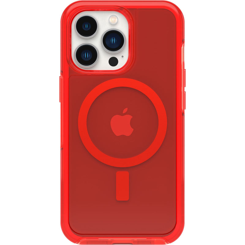 OtterBox Symmetry Plus Magsafe Clear Case - Translucent Red [V] - كفر حماية عالية - ماغ سيف