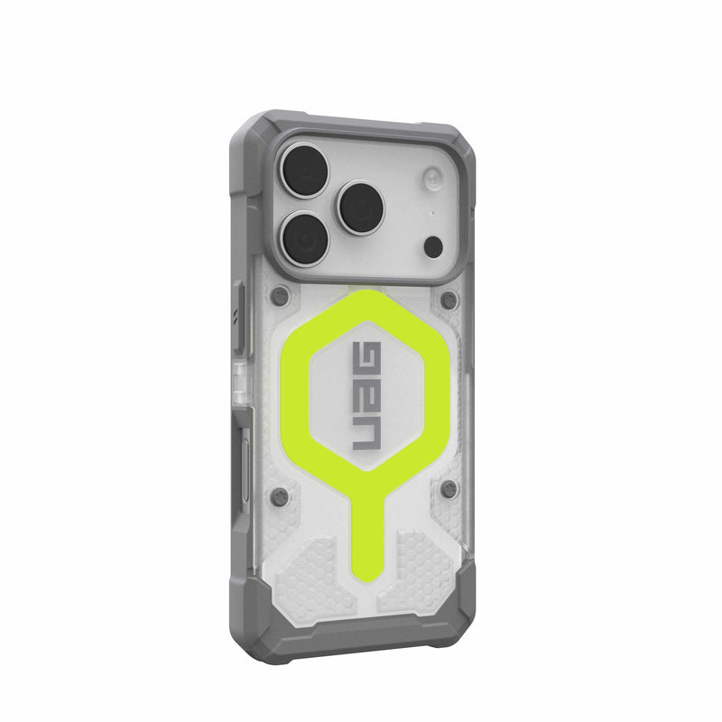 UAG iPhone 17 Pro/ 17 Pro Max Pathfinder Clear Magsafe Case - Active Neon (Glow) [V] - كفر حماية عالية - ايفون 17 برو / 17 بروماكس - ماغ سيف مضيئ