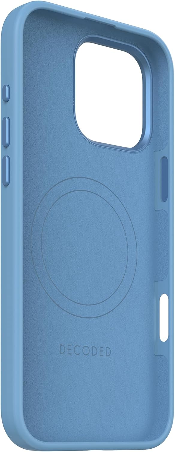 Decoded AntiMicrobial Silicone Case for iPhone 16 Pro/16 Pro MAX - Light Blue [V] - كفر حماية عالية - سيليكون - ماغ سيف