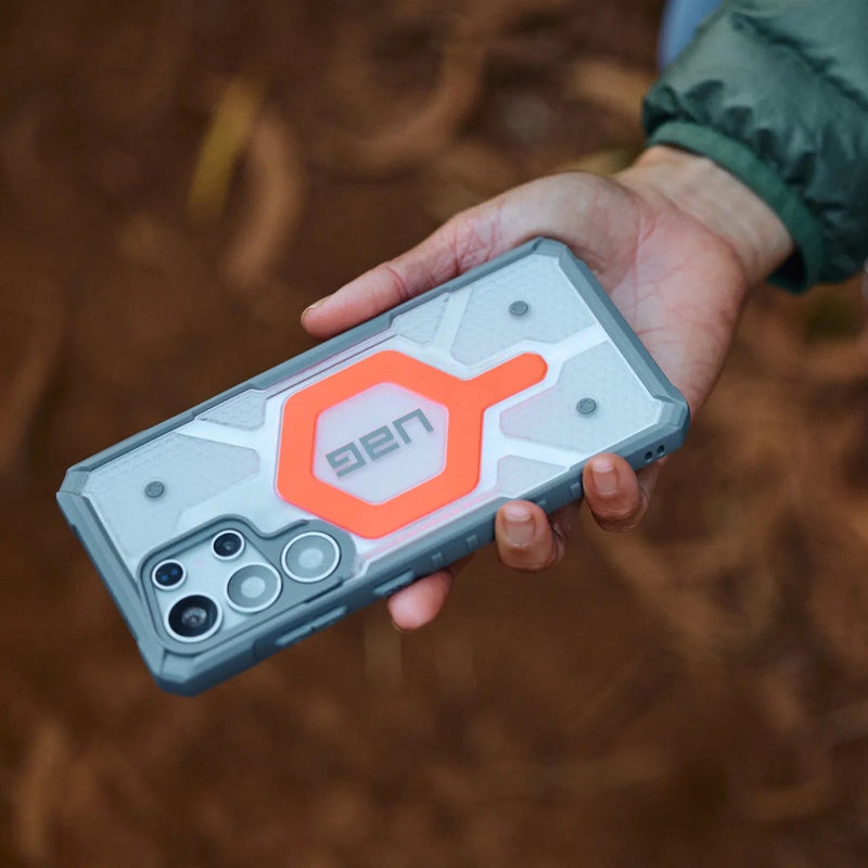 UAG Samsung Galaxy S25 Ultra Pathfinder Lanyard MagSafe Case - Active Lava [V] -  S25 كفر جلاجسي  - حماية عالية - ماغ سيف - مع خيط علاقه - سامسونج ألتر