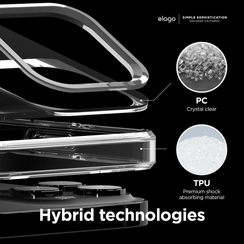 Elago iPhone Hybrid Case - Clear [V] - كفر حماية عالية - ماغ سيف