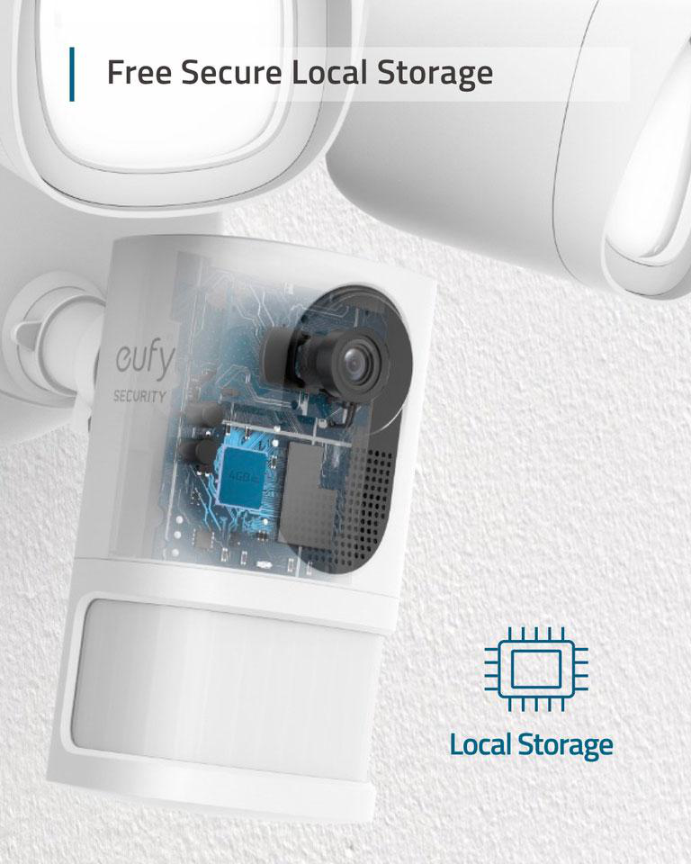 Eufy 1080P FloodLight Security Camera -White - كاميرا مع اضواء كاشفه من يوفي