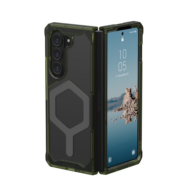 UAG Samsung Galaxy Z Fold 5 Plyo Pro Magsafe Case - Olive / Space Gray [V] - كفر سامسونج - حماية عاليه - ماغ سيف