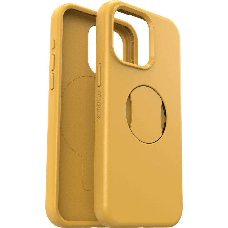 OtterBox iPhone OtterGrip Symmetry Magsafe Case 15 Pro 15 Pro Max -Yellow [V] - كفر ايفون 15برو/15برو ماكس مع مسكه - ماغ سيف