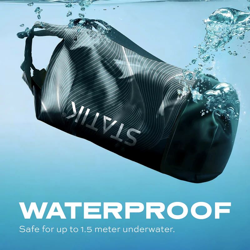 Statik Marcase - Waterproof Floating Bag 10L - Black - حقيبة ضد الماء - خاصية الطفو فوق الماء - سعة 10 لتر - جيوب خارجية