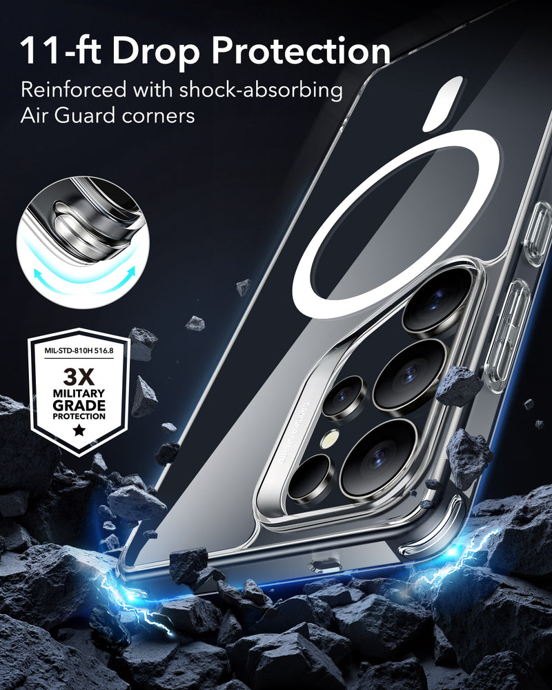 ESR Samsung S25 Ultra Classic Hybrid Magnetic Case (HaloLock) - Clear [V] -  S25 كفر جلاجسي  - حماية عالية - ماغ سيف - شفاف - سامسونج ألتر