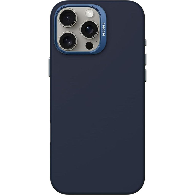 Decoded AntiMicrobial Silicone Case for iPhone 16 Pro/16 Pro MAX - Navy [V] - كفر حماية عالية - سيليكون - ماغ سيف